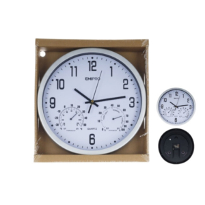 Orologio da parete Emi con temperatura e barometro - Ø 30 cm - 8500470