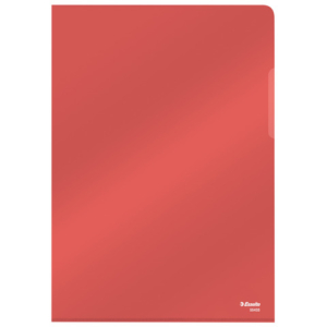 Cartellina a L in PVC Esselte Crystal A4 rosso - conf. 25 pz - 55433