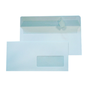 Buste con finestra Blasetti Super Strip 80 - 80 g/m² bianco - 11x23 cm - conf. 500 pz - 0108