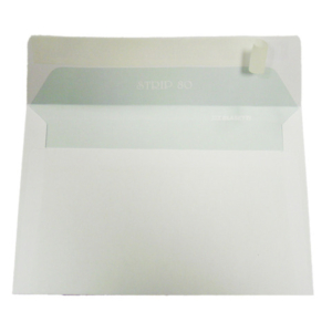 Buste senza finestra Blasetti Strip 80 con lembo strip - 80 g/m² bianco - 12x18 cm - conf. 500 pz - 0006
