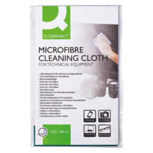 Panno pulizia in microfibra Q-Connect per occhiali-Cd-Dvd in busta richiudibile - KF32157