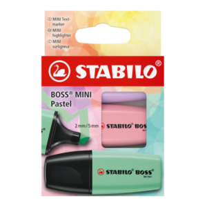 Evidenziatori Stabilo Boss® Mini Pastel - conf. 3 colori assortiti 07/3-2-03