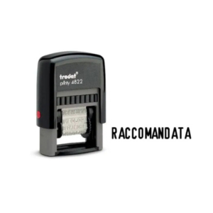 Polinome autoinchiostrante con 12 diciture commerciali TRODAT PRINTY 4822 - 211675