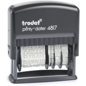 Timbro polinome - datario Trodat PRINTY 4817 in plastica nero 80363