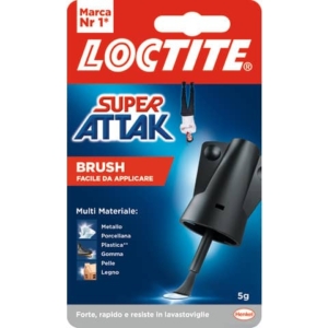 Colla Loctite Super Attak Brush 5 g con pennello trasparente 2971877