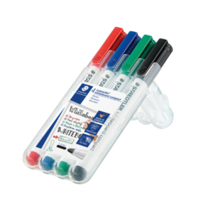 Marcatori per lavagne bianche Staedtler Lumocolor whiteboard compact 341 assortiti  astuccio da 4 pezzi - 341 WP4