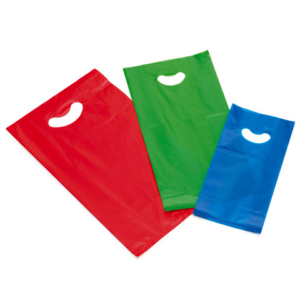 Buste Favorit Smiling Bag con manico e soffietto in PE sp. 60 ?m 14+3+3x32 cm in conf. 125 - 100501267