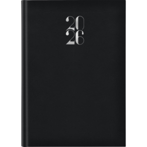 Agenda 2026 settimanale gommato 17x24 cm nero 26-054800406C