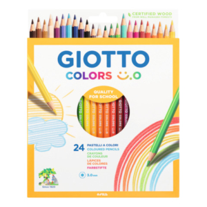 Matite colorate Giotto Colors Smile 3 mm in conf. da 24 colori assortiti - F278400