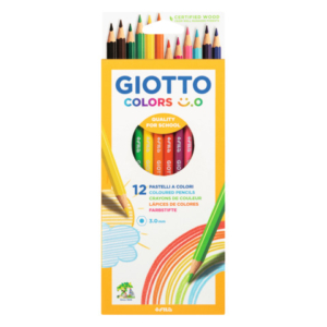 Matite colorate Giotto Colors Smile 3 mm in conf. da 12 colori assortiti - F278300