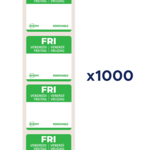 Etichette removibili per tracciabilità alimentare giornaliere Avery 25x25 mm - ven/verde conf. 1000 pz DLSFRIREV-1000