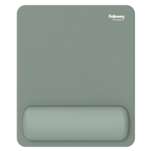 Tappetino mouse con poggiapolso Fellowes Breyta - antibatterico Microban 24×20 cm - salvia - 100142558