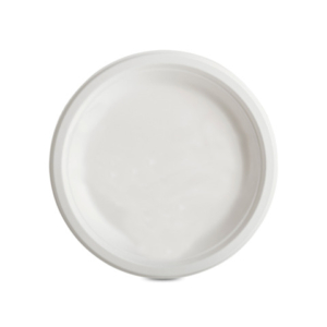 Piatto dessert rotondo in canna da zucchero Oasis Green bianco conf. 50 pz Ø 18 cm - OAS-180CA