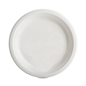 Piatto piano rotondo in canna da zucchero Oasis Green bianco conf. 50 pz Ø 26 cm - OAS-016CA