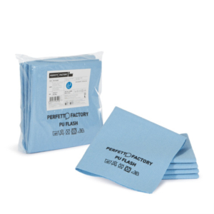 Panno in microfibra PU Perfetto Flash 34x36 cm - colore blu - conf. 5 pezzi 26590