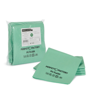Panno in microfibra PU Perfetto Flash 34x36 cm - colore verde - conf. 5 pezzi 26593