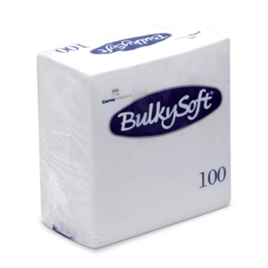 Tovaglioli pura cellulosa Bulkysoft 24x24 cm 2 veli conf. 20 x 100 pz bianco 32196