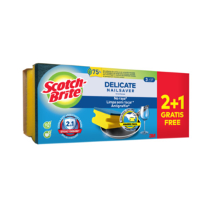 Spugna salva unghie Scotch-Brite® Antigraffio Delicate Nailsaver - conf. 2+1 OMAGGIO 46x90x201 mm - 7100350160
