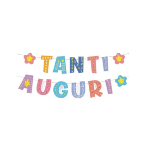 Festone Buon Compleanno Party Go H.23x300 cm colori assortiti CA0126-T