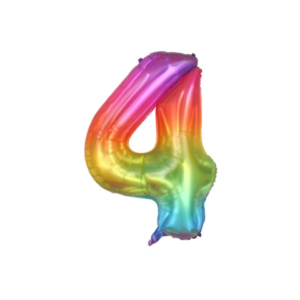 Palloncini Party Go multicolor indicante anni/eta' H.40 cm n° 4 FB2134