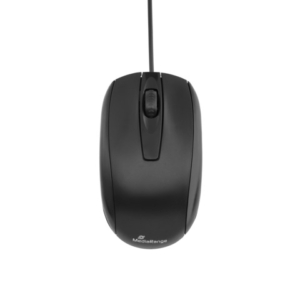 Mouse con filo Media-Range Optical a 3 tasti nero - MROS211