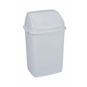 Pattumiera con coperchio basculante bianco Medial Rif basic 290x235x460mm/18L - 909018
