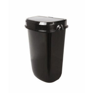 Cestino con coperchio ad imbocco automatico Medial Amélie 12 L 336x194x536mm nero - 111211