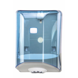 Distributore carta a srotolamento centrale Medial Wave blu trasparente 220x210x310mm - 908124