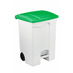 Contenitore mobile a pedale Medial Contitop 70L in PP bianco-verde 115578
