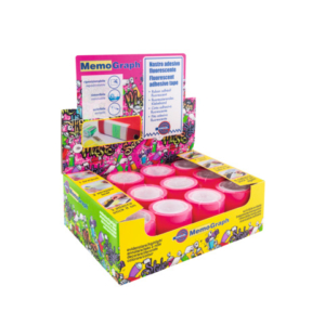 Ricarica nastro adesivo Eurocel Memograph scrivibile e removibile - 50 mm x 10 m - in PVC - rosa - 021200652