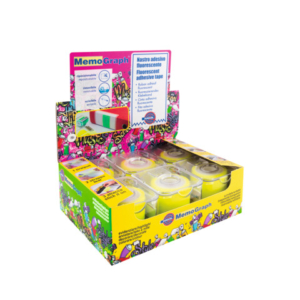 Nastro adesivo con dispenser Eurocel Memograph scrivibile e removibile - 50 mm x 10 m - in PVC - giallo - 021500632