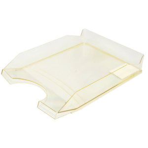 Vaschetta portacorrispondenza da scrivania Office Products in PP A4 - trasparente giallo - 18016011-06