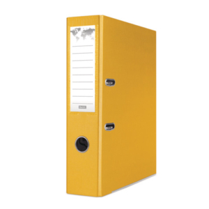 Registratore a leva senza custodia Binder BASIC-S in PP A4 - dorso 8 cm - giallo - 21024221-06