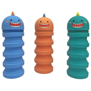 Astuccio portapenne in silicone Donau Pop-Up - fantasia mostri - conf. 6 pz - 322243