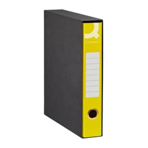 Registratore commerciale con custodia Q-Connect 23x30 cm dorso 5 cm giallo - 0201990/QM.GI