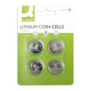 Batterie al litio a bottone 3V Q-Connect CR2032 conf. 4 pezzi in blister - KF15036
