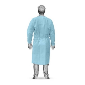 Camice visitatore DPI Cat. 1 Mister Care in PP - taglia unica - azzurro - confezione 10 pezzi - 34851