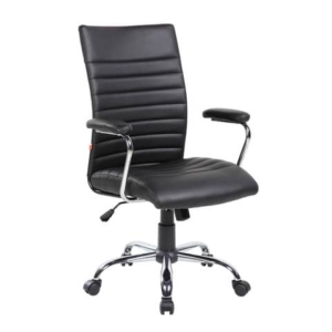 Poltrona direzionale  Serena Group San Francisco in PU con braccioli - nero E8234MK