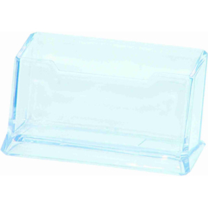 Portabiglietti da visita da tavolo Donau in PS 1 scomparto - 110x45x55 mm - trasparente - 7475001-99