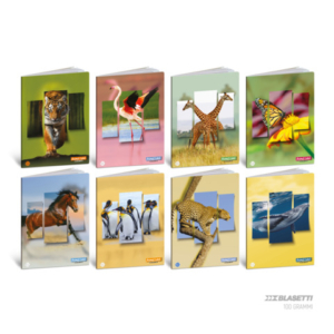 Maxi quaderno Blasetti Animali A4 - 100 g/m² - 18+1 ff - A - conf. 10 pezzi - 8996
