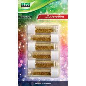 Porporina Lebez Dekor Line in tubetto 3 g - colore oro - conf. 6 pezzi - 5134-O