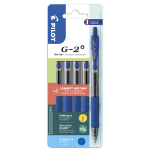Set2Go 4 penne roller gel a scatto G-2+ blu 001464