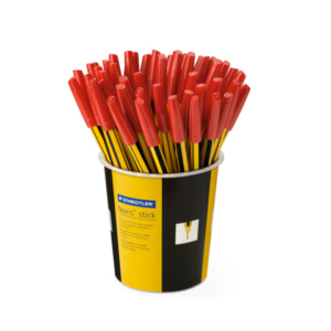 Penna a sfera Staedtler Noris Stick punta M 1 mm rosso - in barattolo da 50 pezzi - 434 02 KP5
