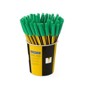 Penna a sfera Staedtler Noris Stick punta M 1 mm verde - in barattolo da 50 pezzi - 434 05 KP5
