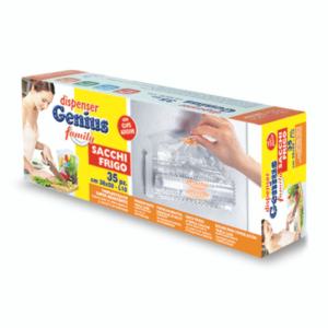 Dispenser di sacchi frigo Genius con clips adesive Peter Pan Plast conf. 35 pz 38x50 cm - GENF38