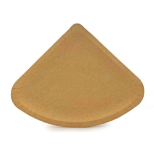 Piatti in cartoncino kraft Ristocart linea Bistrot conf. 50 pz trancio pizza 1/4 - 26x26 cm - H2626050