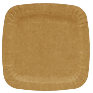 Piatti in cartoncino kraft Ristocart linea Bistrot conf. 50 pz 18x18 cm H1818050