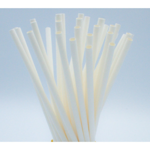 Cannucce in carta biodegradabile bianche Le Nappage conf. 125 pz 6x200 mm 61169