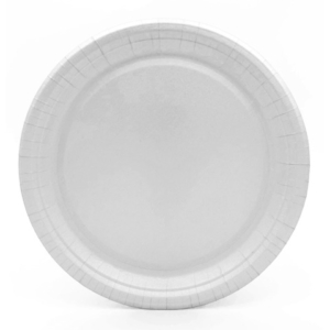 Piatti piani in cartoncino vergine pesante Ristocart Heavy Wave bianchi conf. 40 pz 23 cm - 61552RC