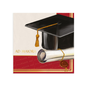 Tovaglioli a tema Laurea Ad Maiora Big Party conf. 16 pz 25x25 cm 76173